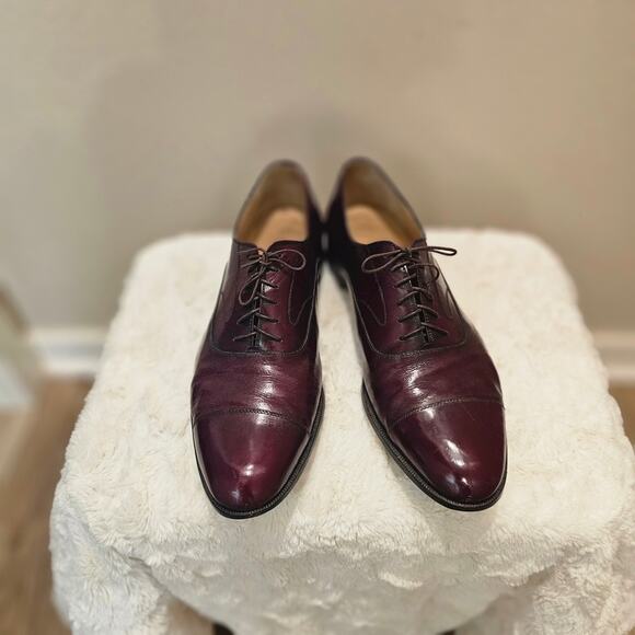 Ferragamo Men's Brown Leather Dress Shoes Size 13 - Picture 1 of 7